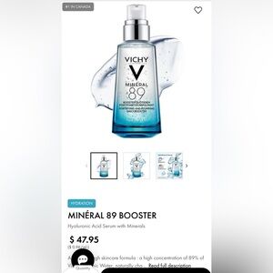 Vichy Mineral 89 Hydrating Booster - Blue Gel Serum